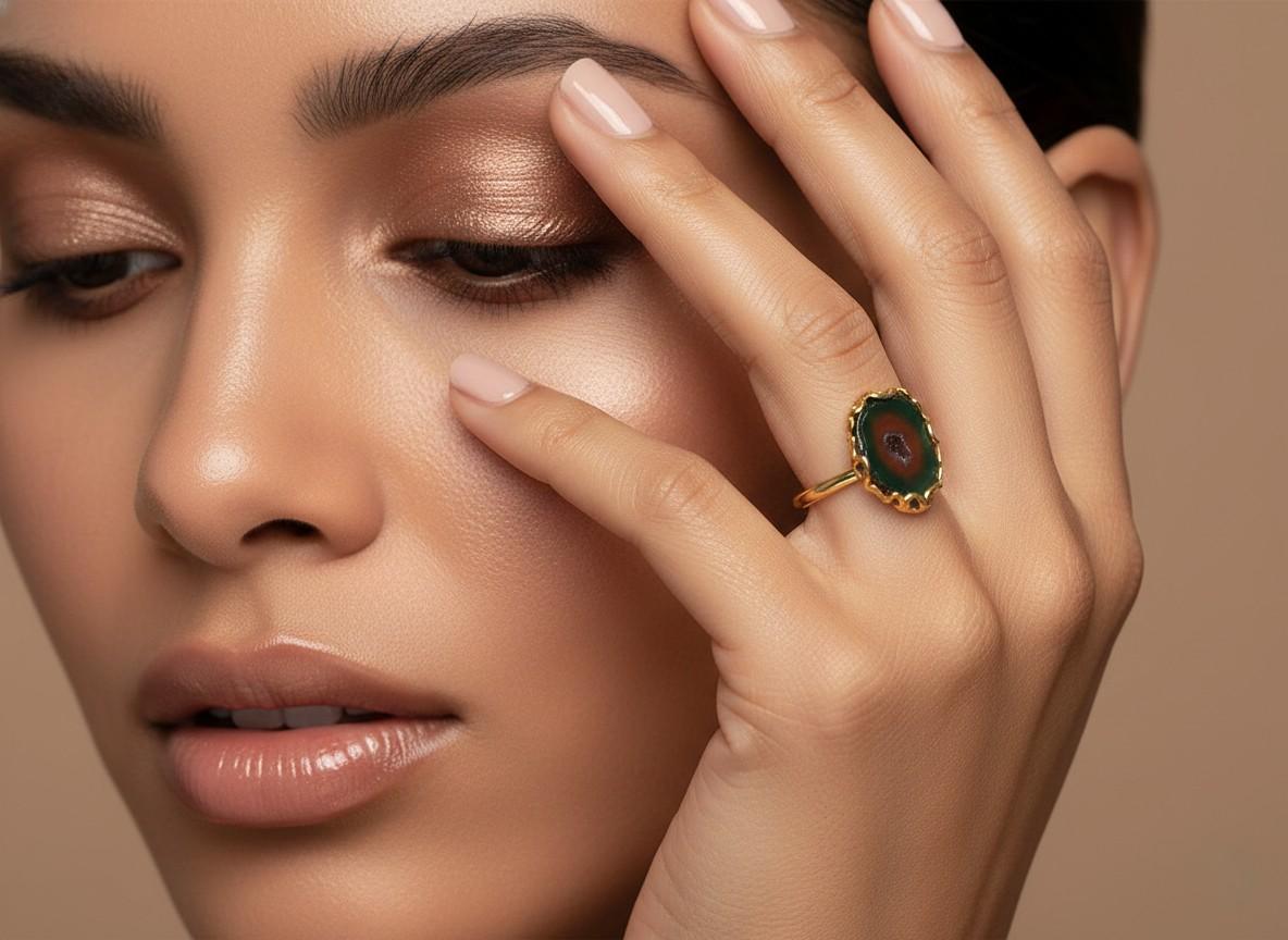 Grounded Glow Druzy Ring