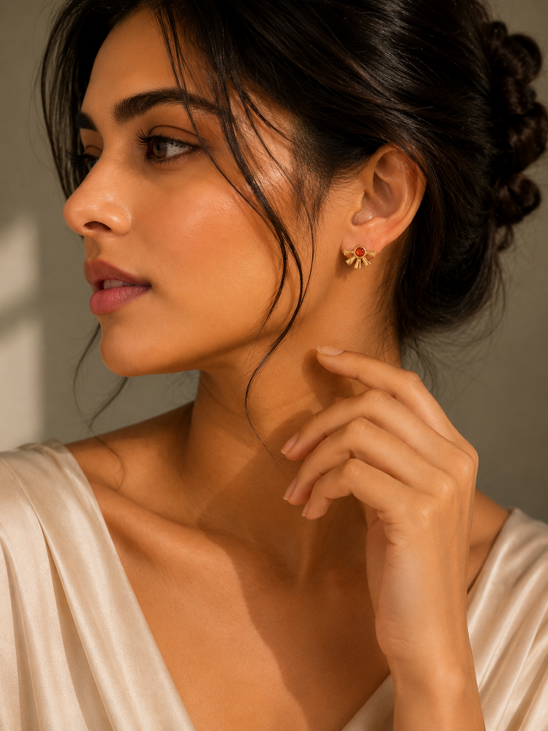 Golden Madira Citrine Studs