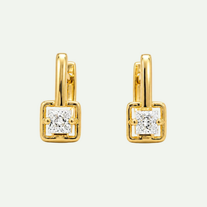 Glittering 5a White Zircon  Earrings