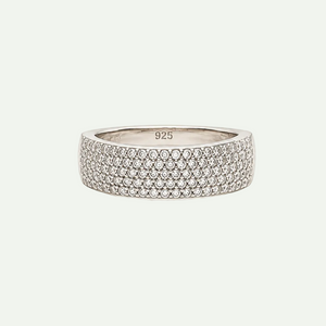 Shimmering White Zircon Ring