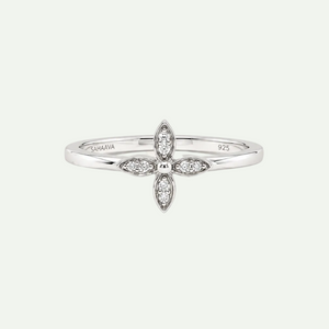 Shimmering White Zircon Ring