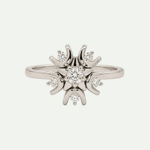 Shimmering White Zircon Ring