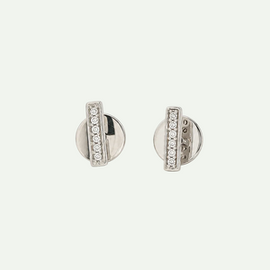 Glittering AAA White Zircon Studs