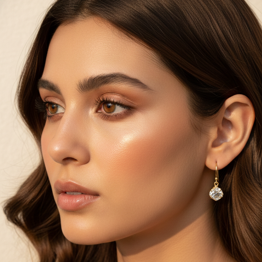 Trueform Herkimer Drop Earrings