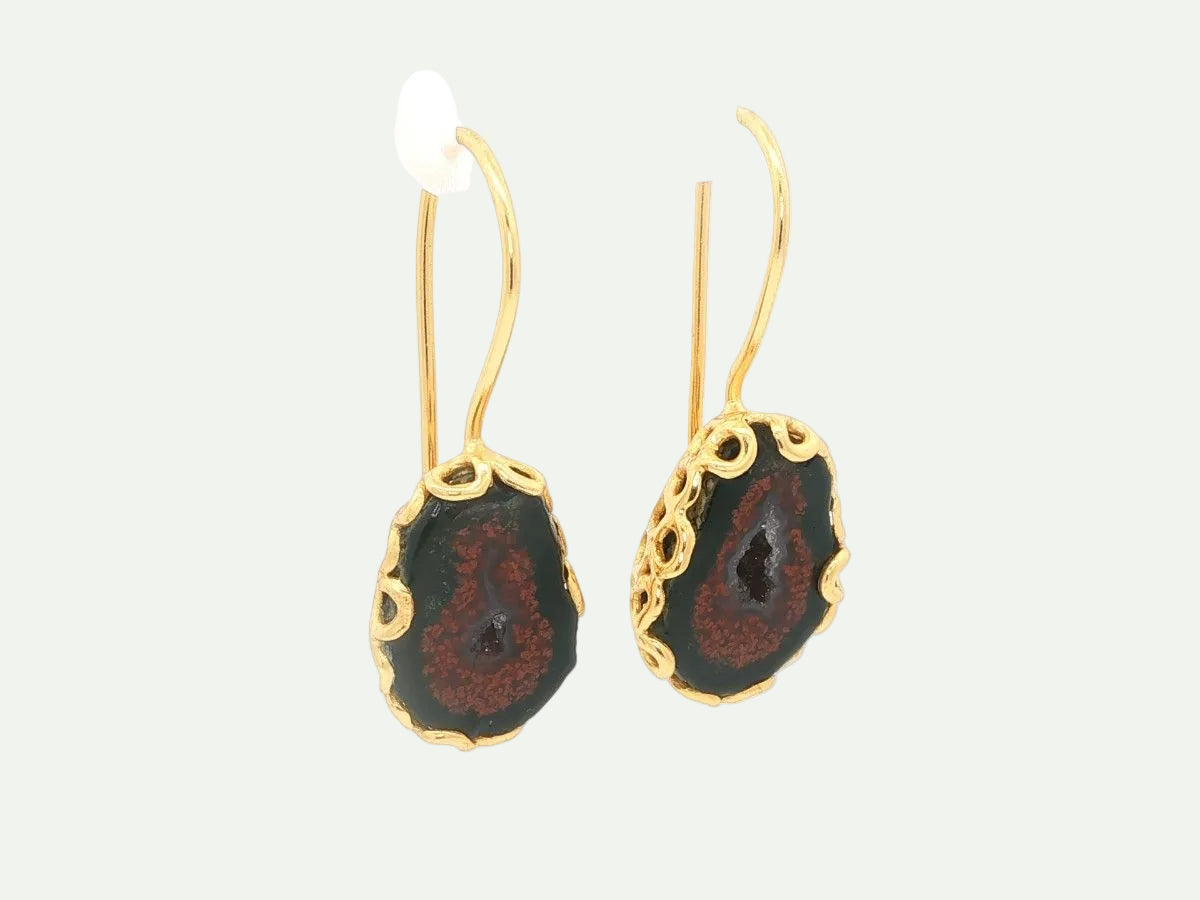Grounded Glow Druzy Drop Earrings