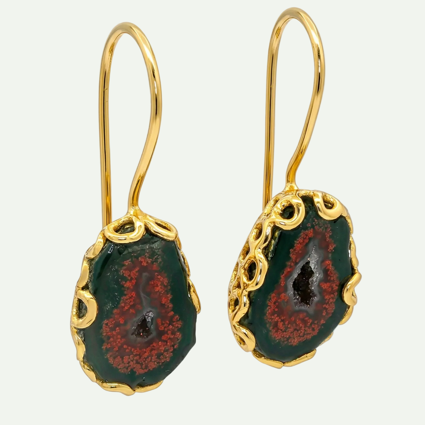 Grounded Glow Druzy Drop Earrings