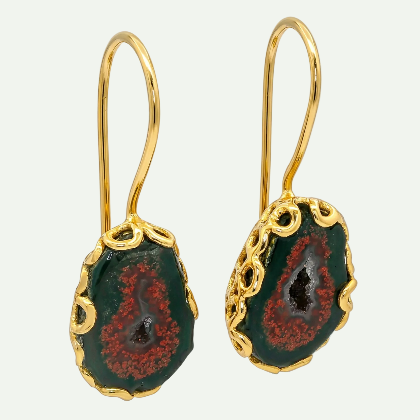 Grounded Glow Druzy Drop Earrings