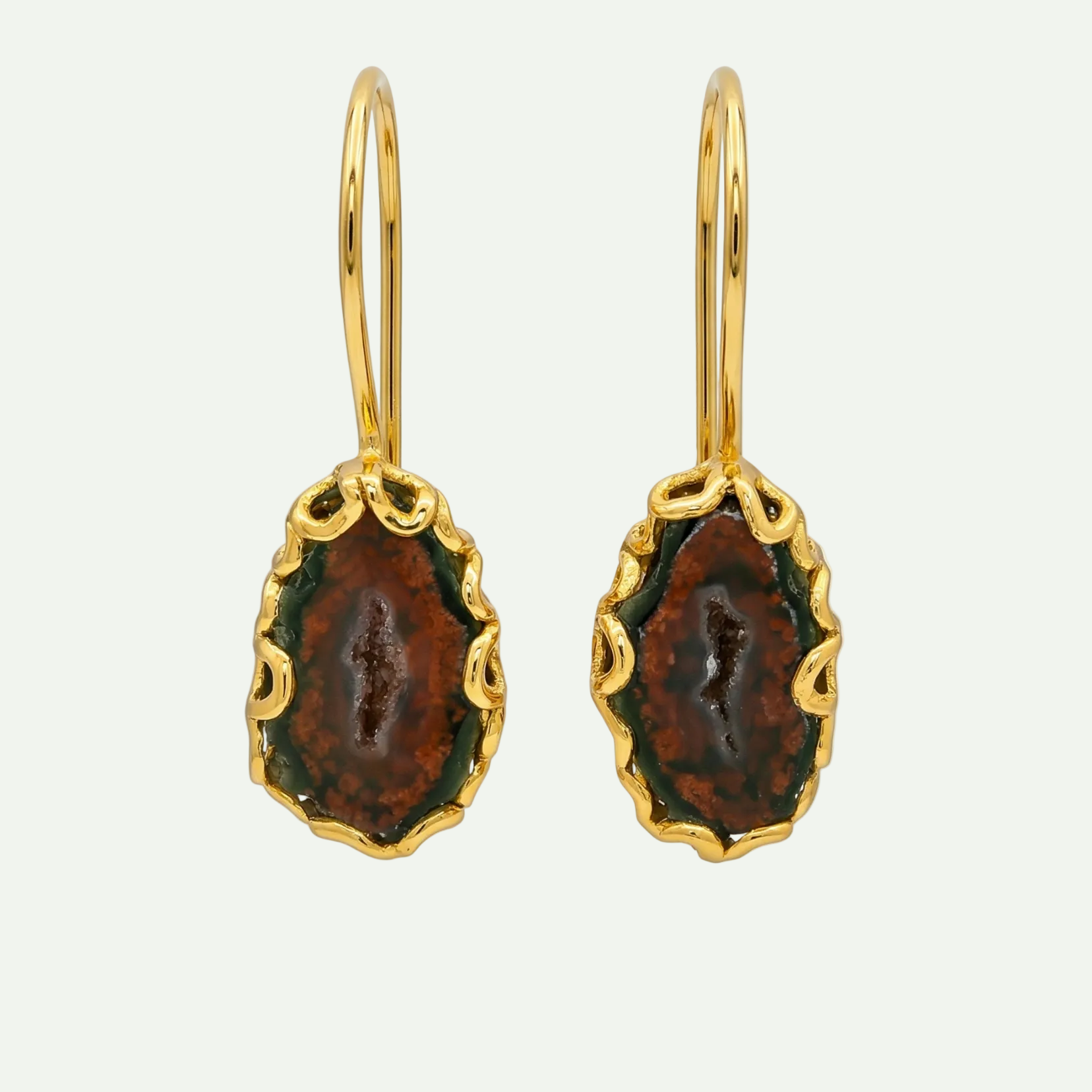 Grounded Glow Druzy Drop Earrings