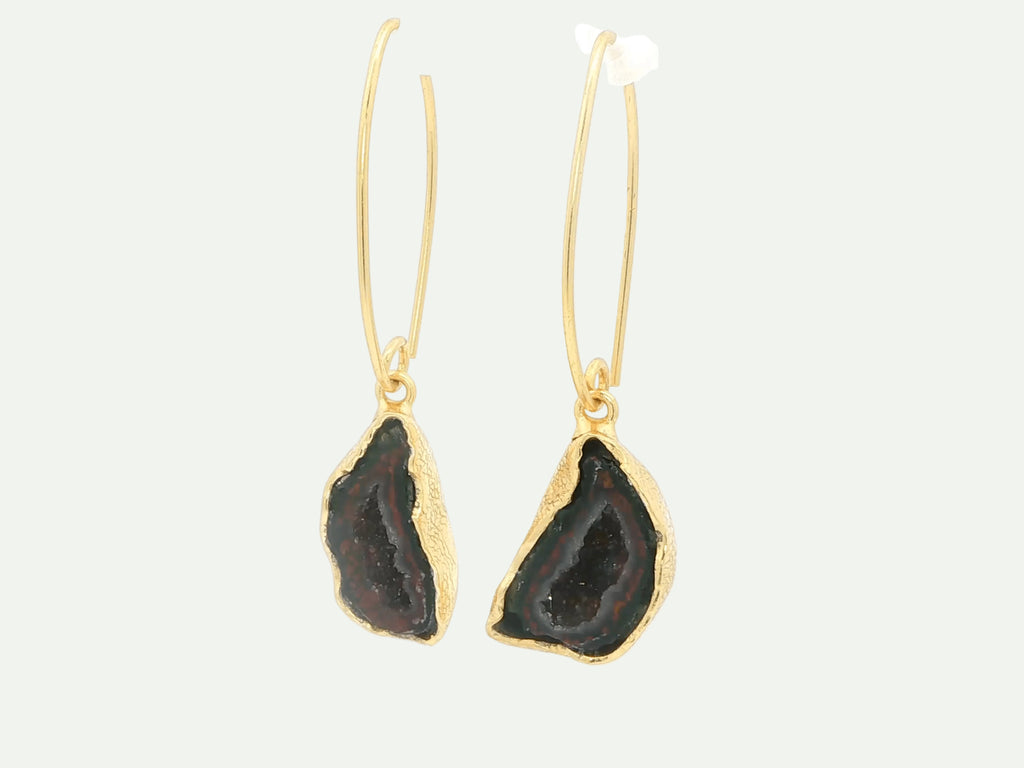 Boundless Form Druzy French Hook Earrings