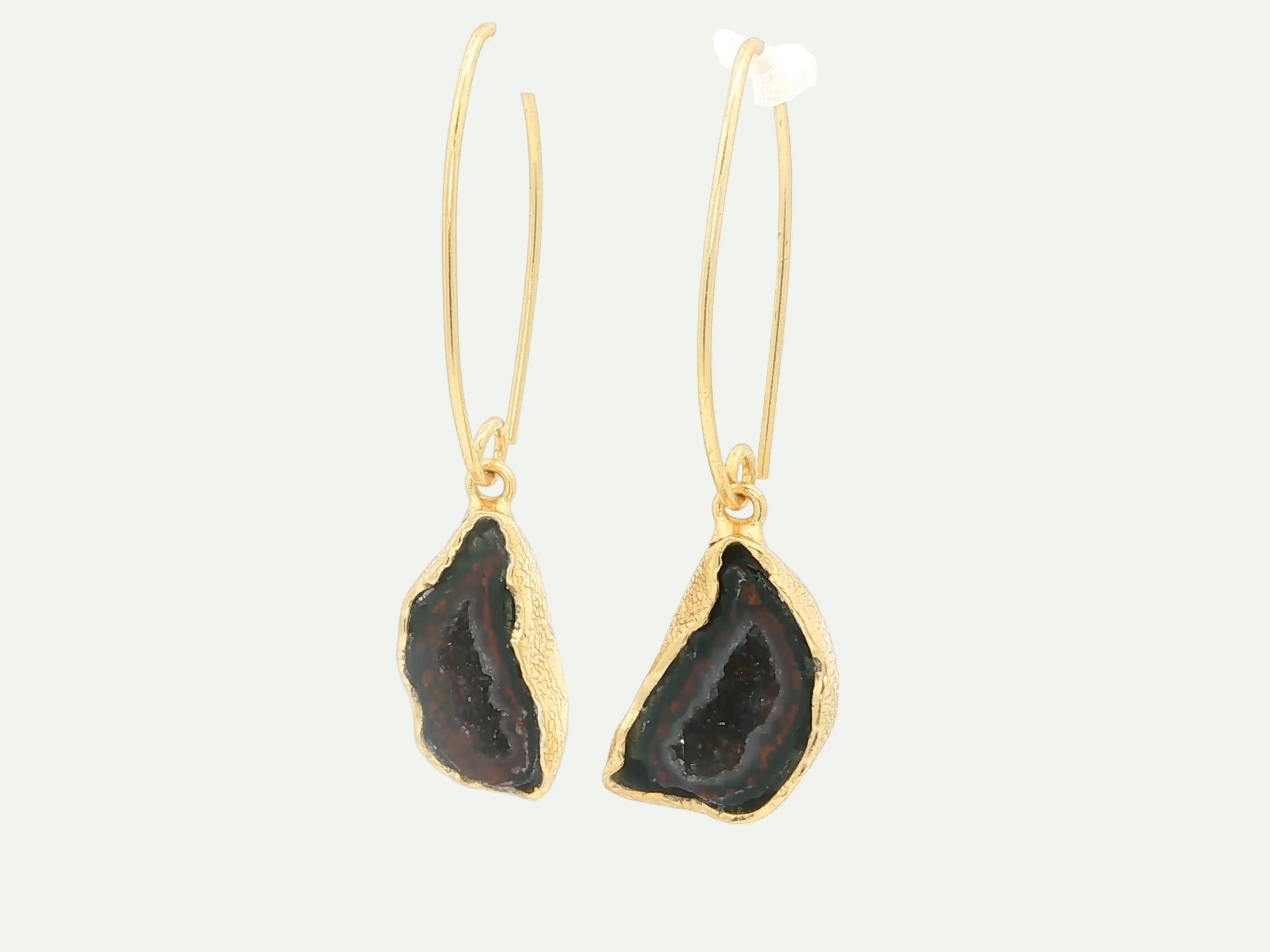 Boundless Form Druzy French Hook Earrings
