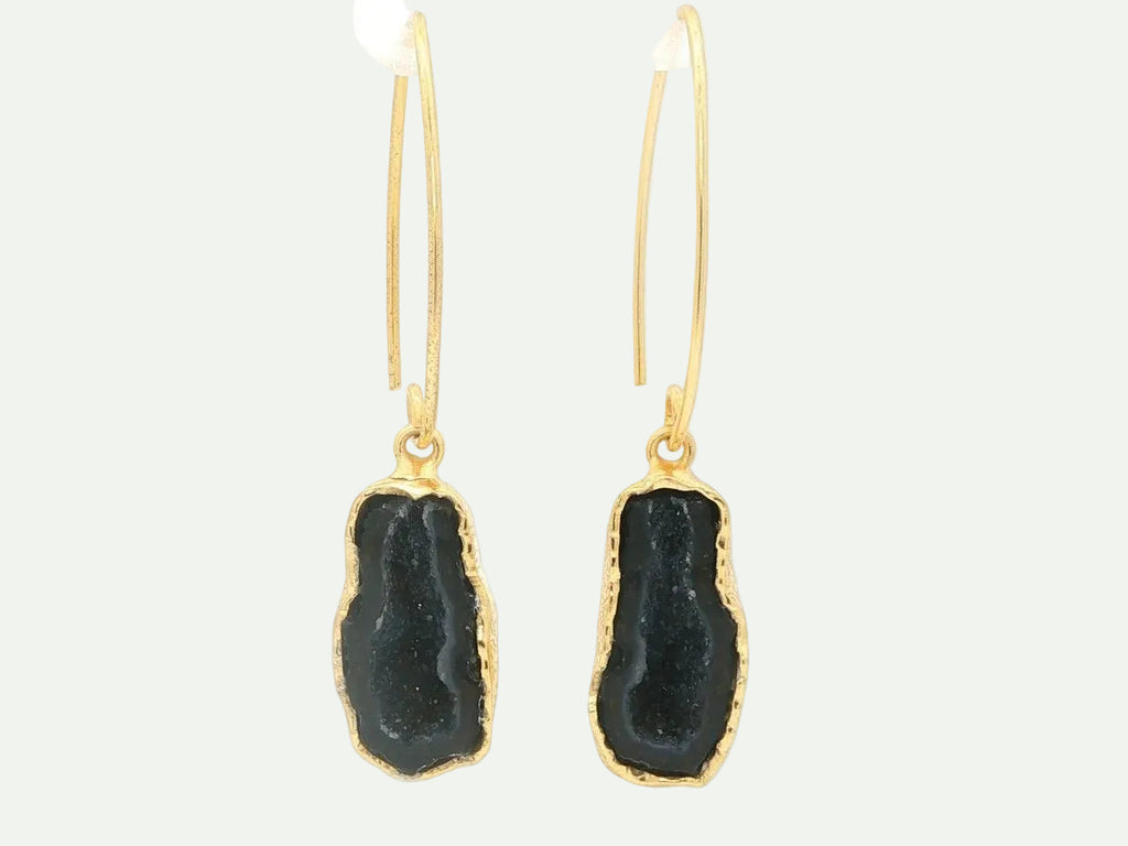 Boundless Form Druzy French Hook Earrings