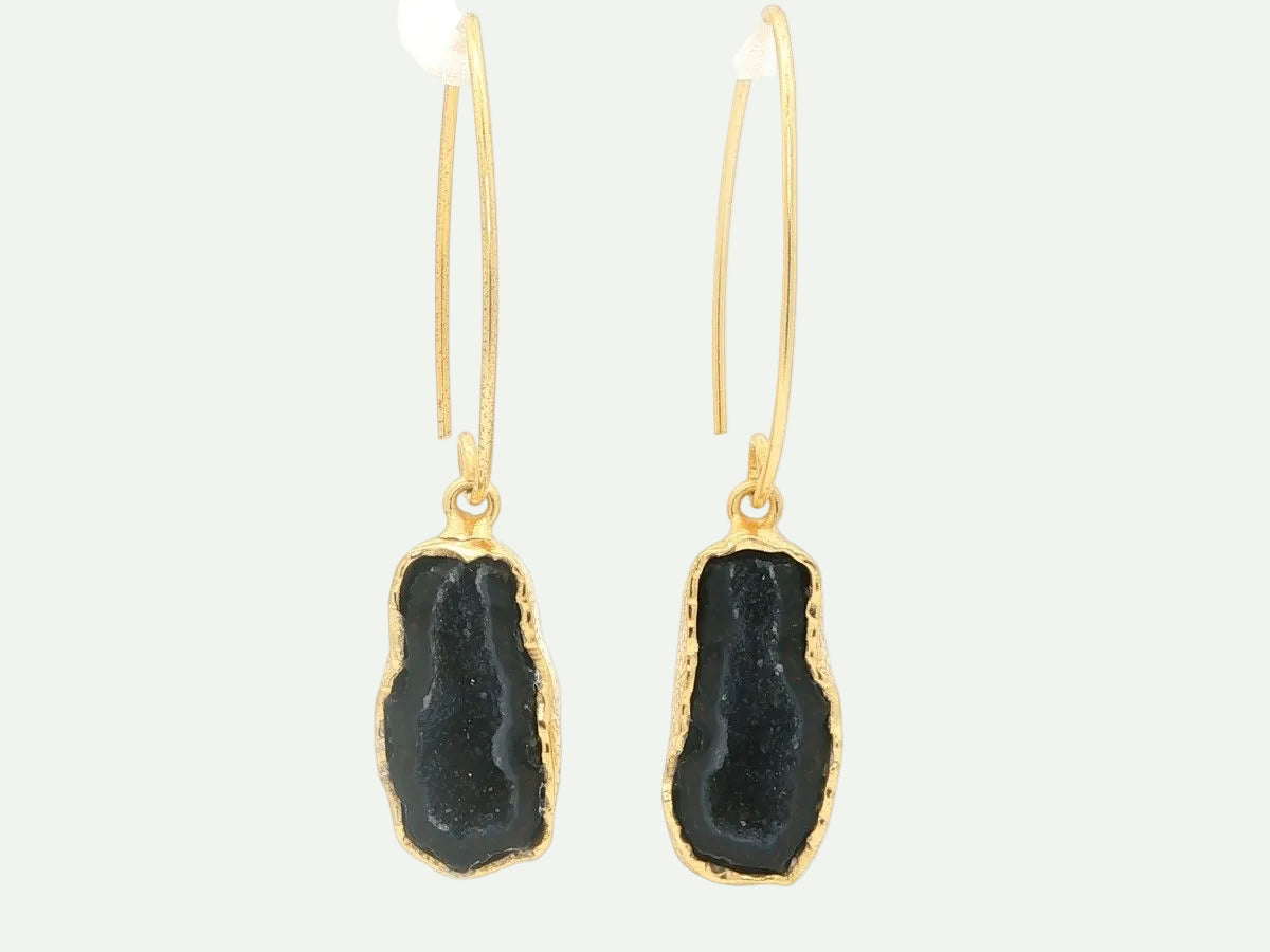 Boundless Form Druzy French Hook Earrings