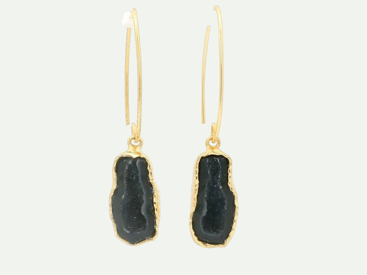 Boundless Form Druzy French Hook Earrings