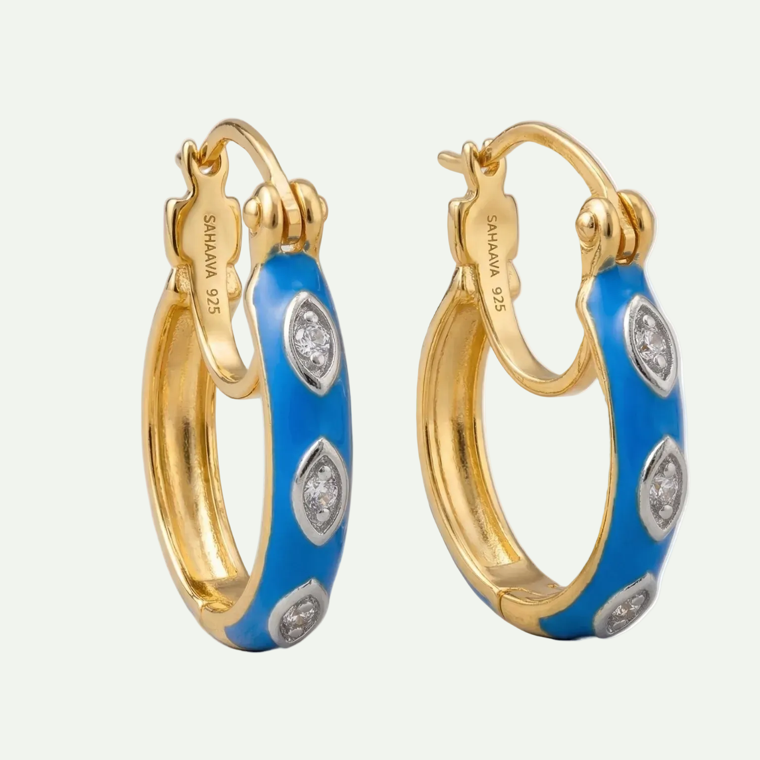 Luminous White Topaz Hoops