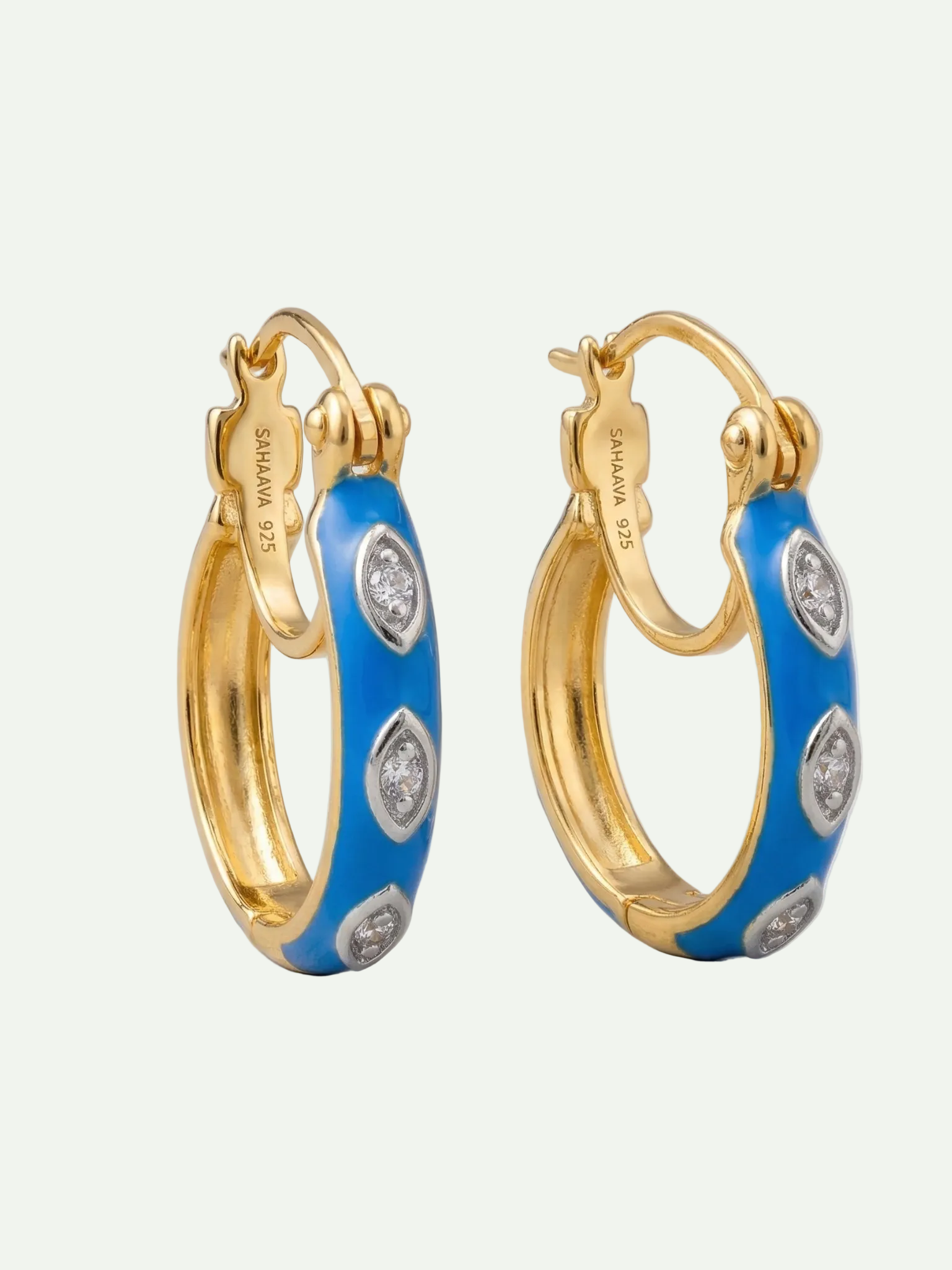 Luminous White Topaz Hoops