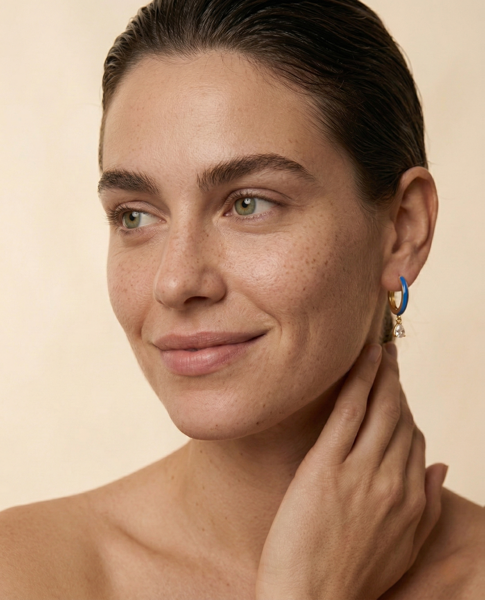 Azure White Zircon Drop Earrings - Hover