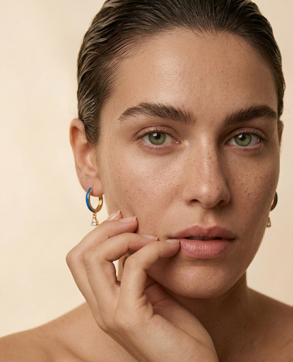 Azure White Zircon Drop Earrings