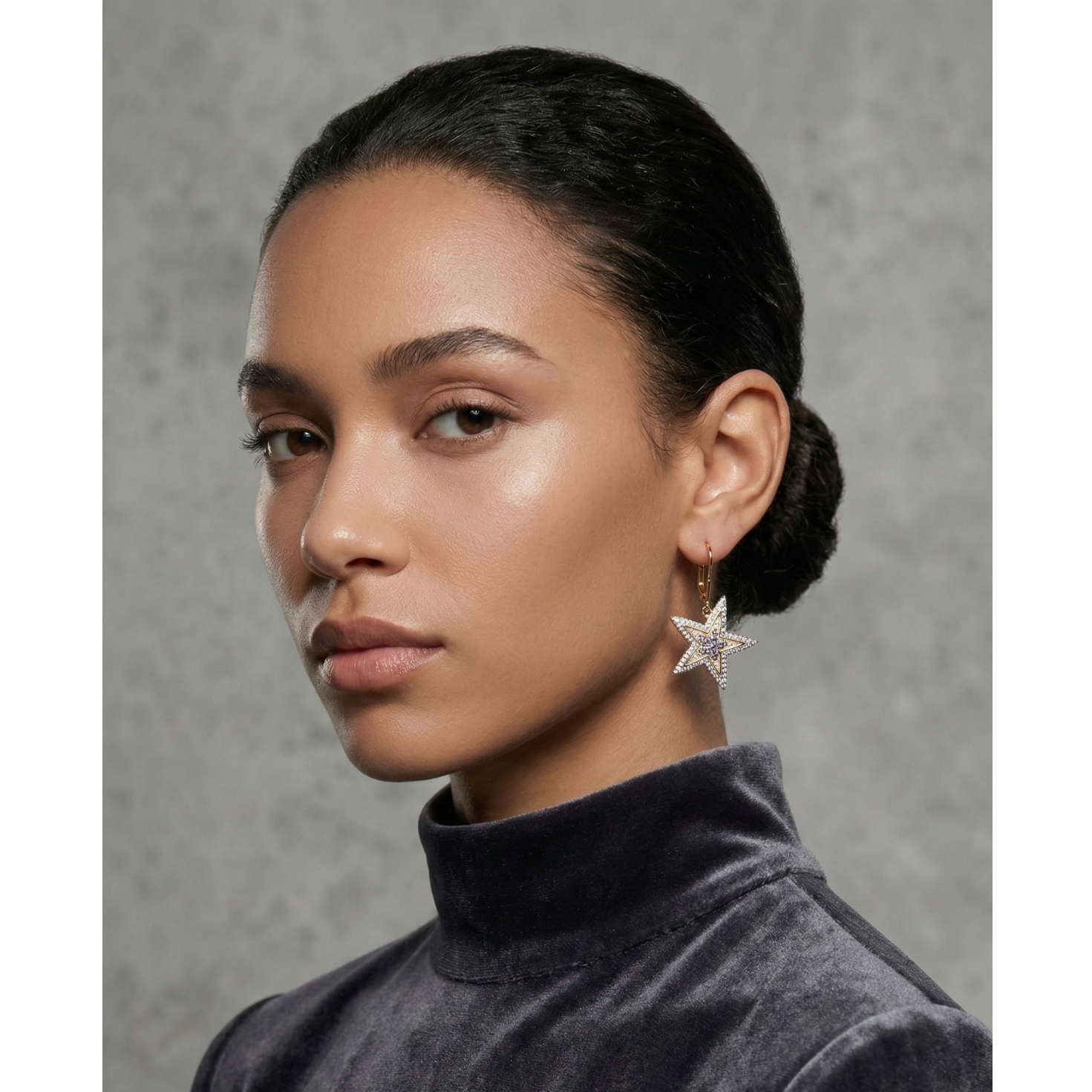 Celestial Duet Tanzanite Drop Earrings