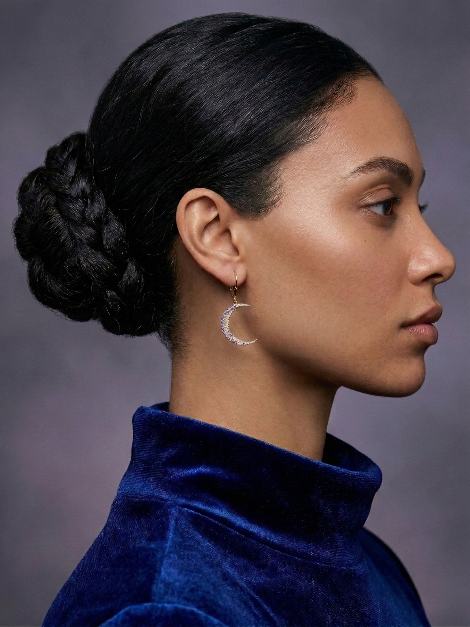 Celestial Duet Tanzanite Drop Earrings