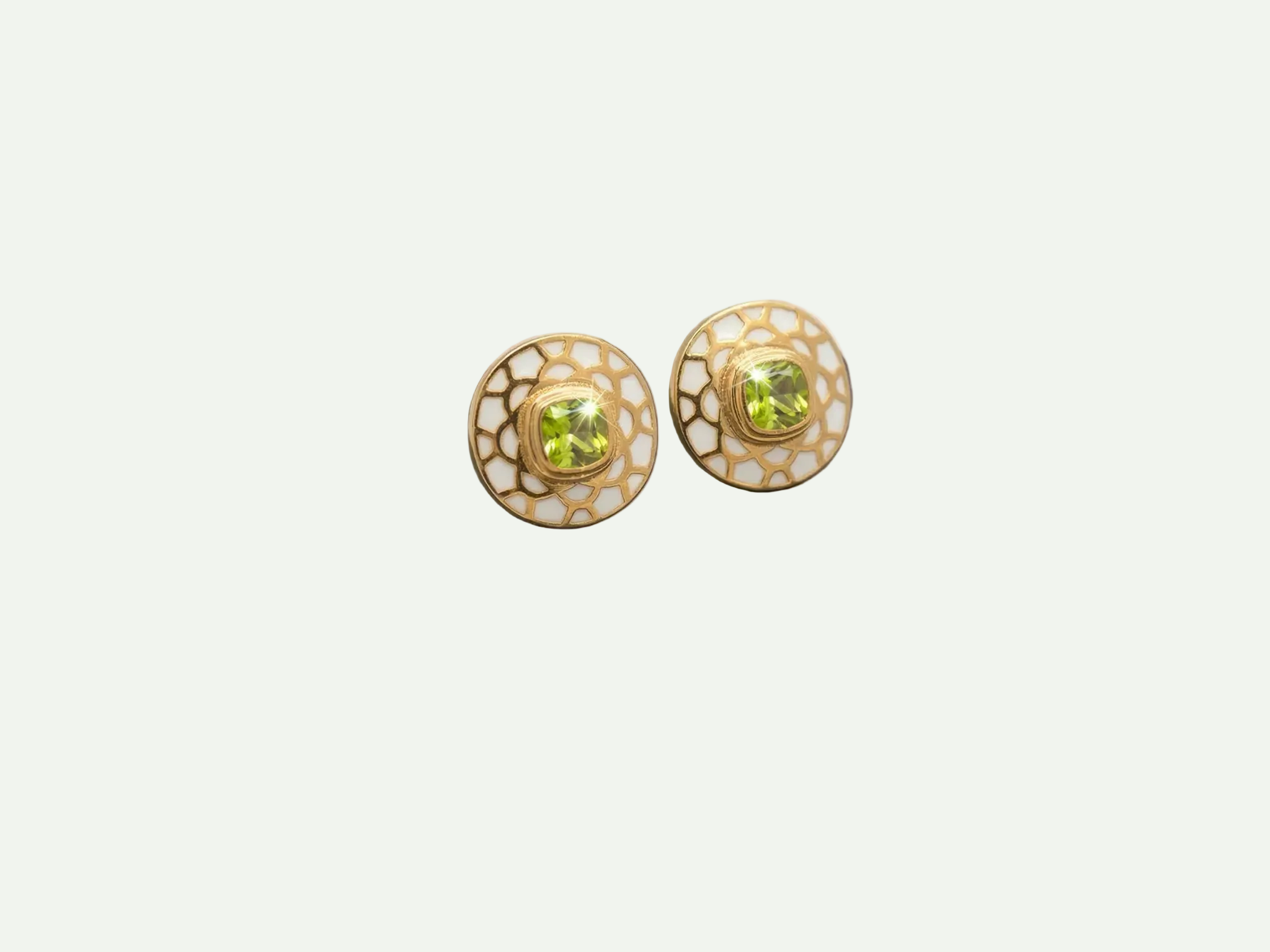 Fresh Peridot Stud Earrings