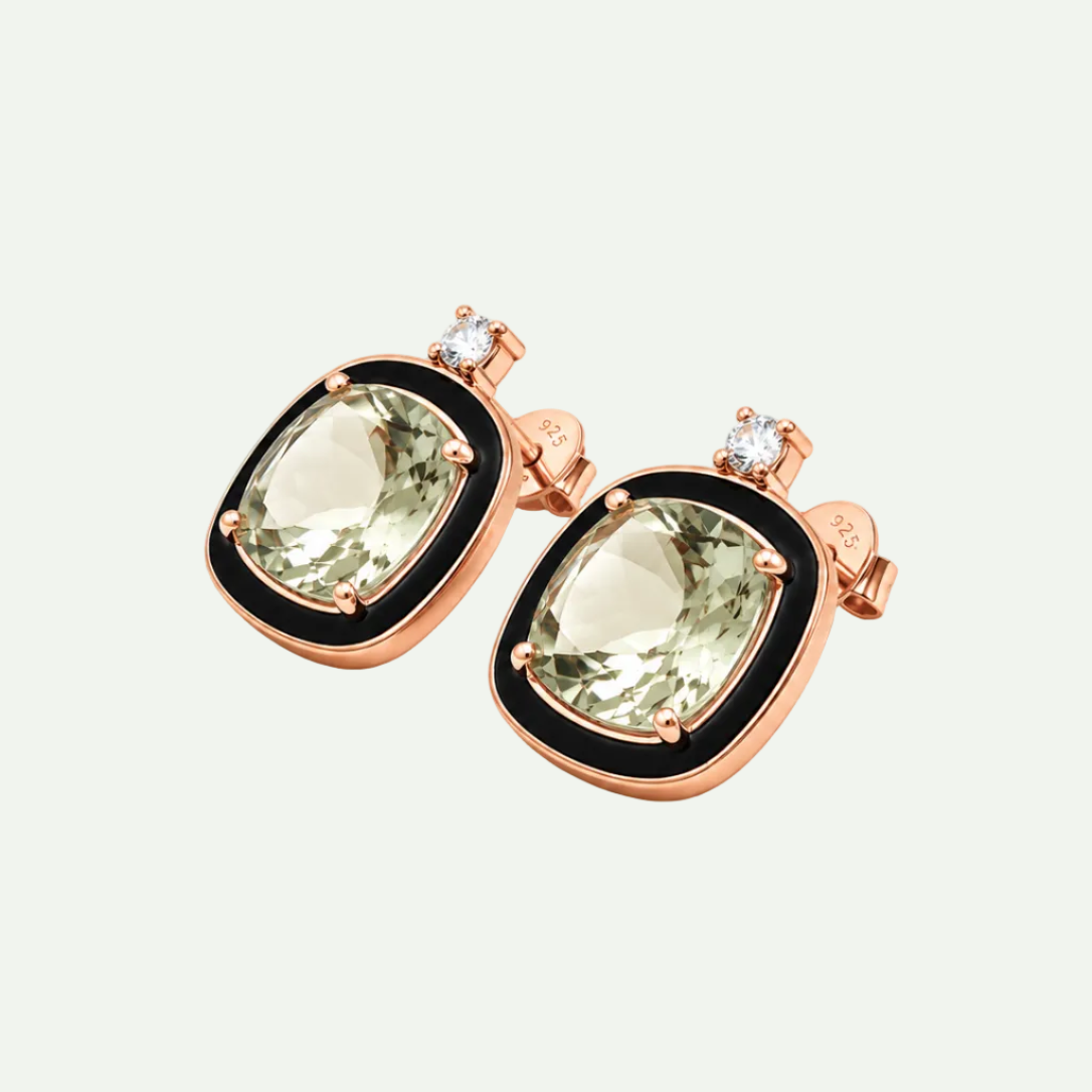 Regal Green Amethyst Studs