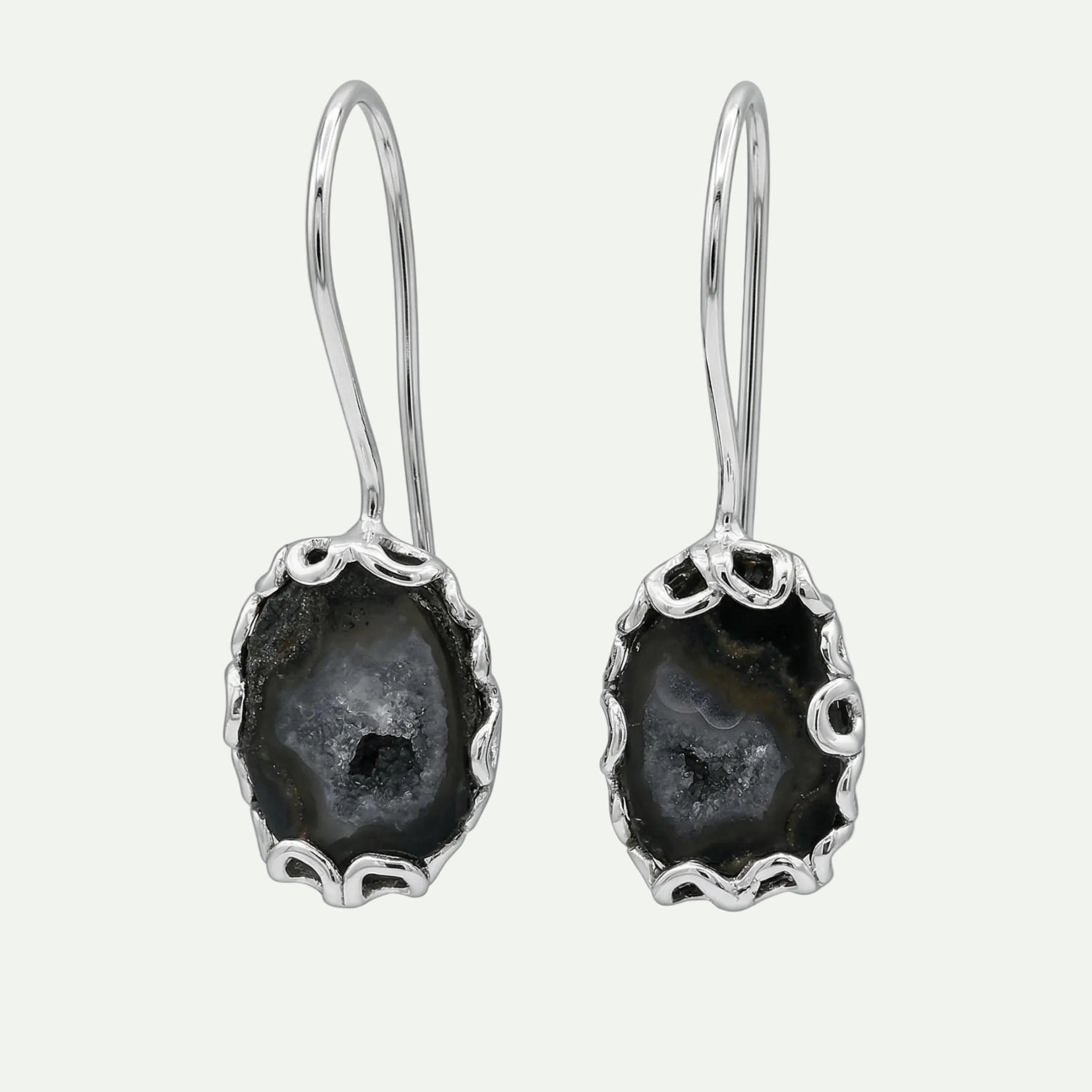 Grounded Glow Druzy Drop Earrings