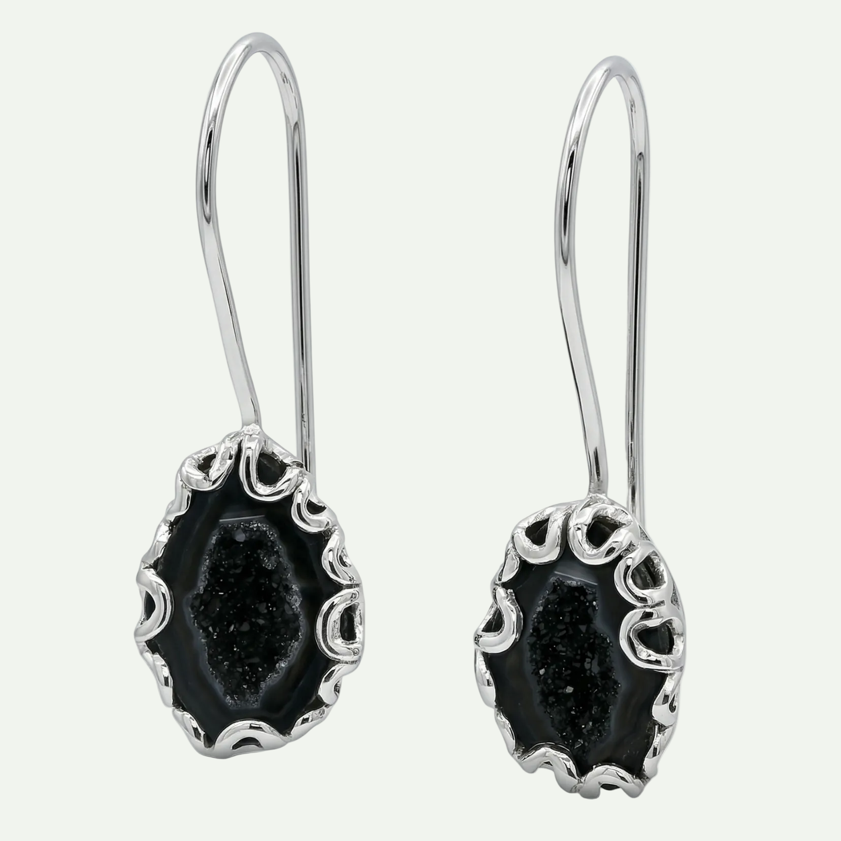 Grounded Glow Druzy Drop Earrings