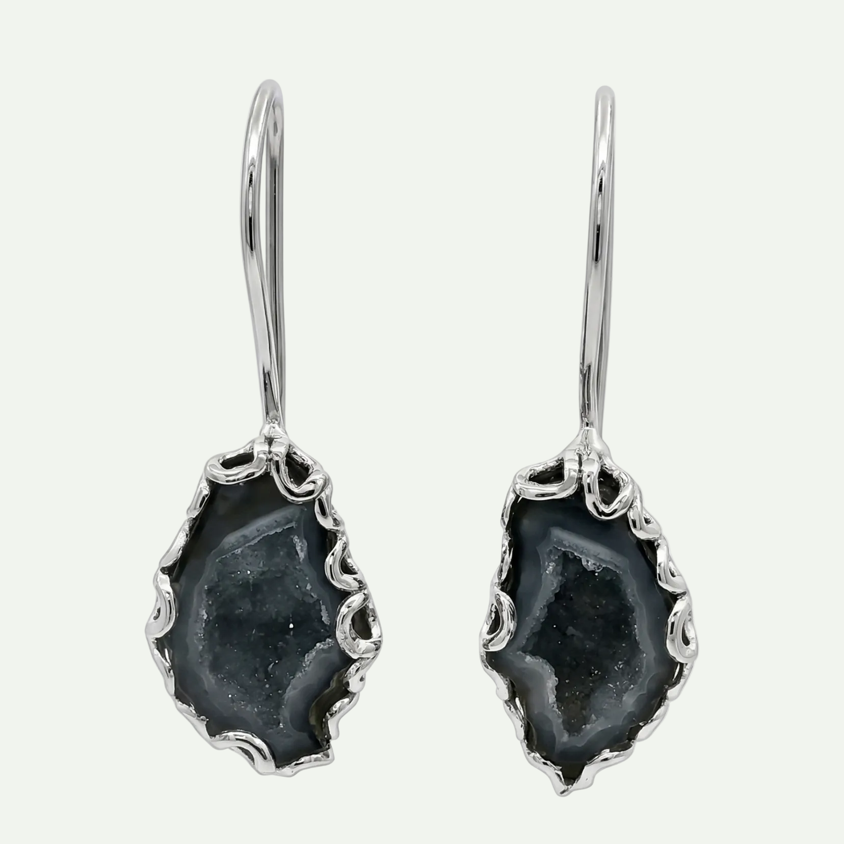 Grounded Glow Druzy Drop Earrings