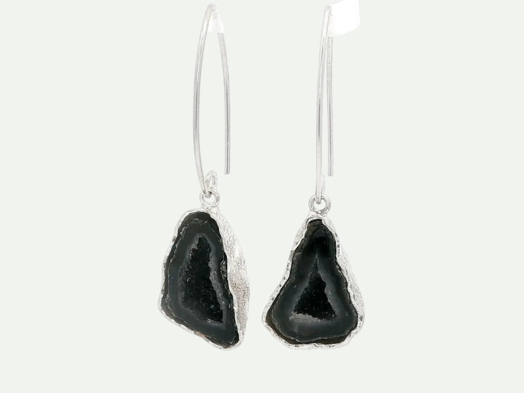 Boundless Form Druzy French Hook Earrings