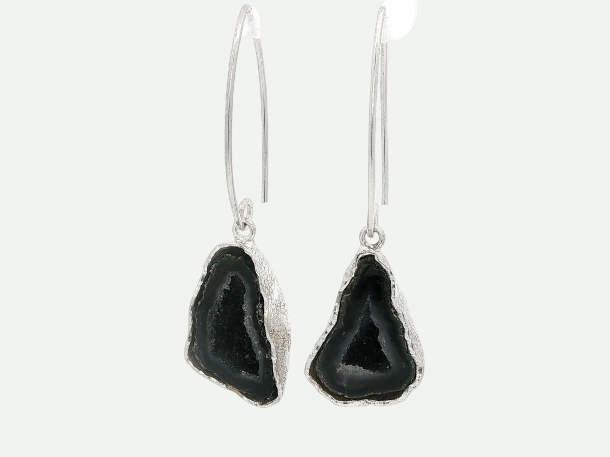 Boundless Form Druzy French Hook Earrings