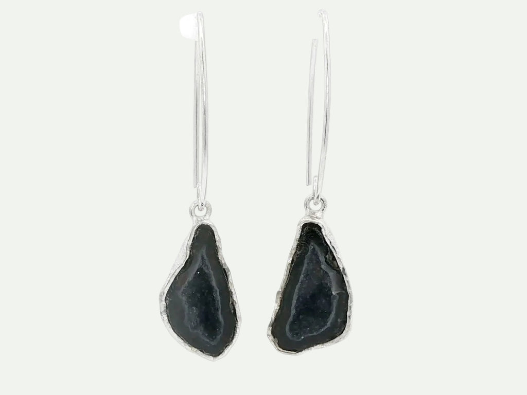 Boundless Form Druzy French Hook Earrings