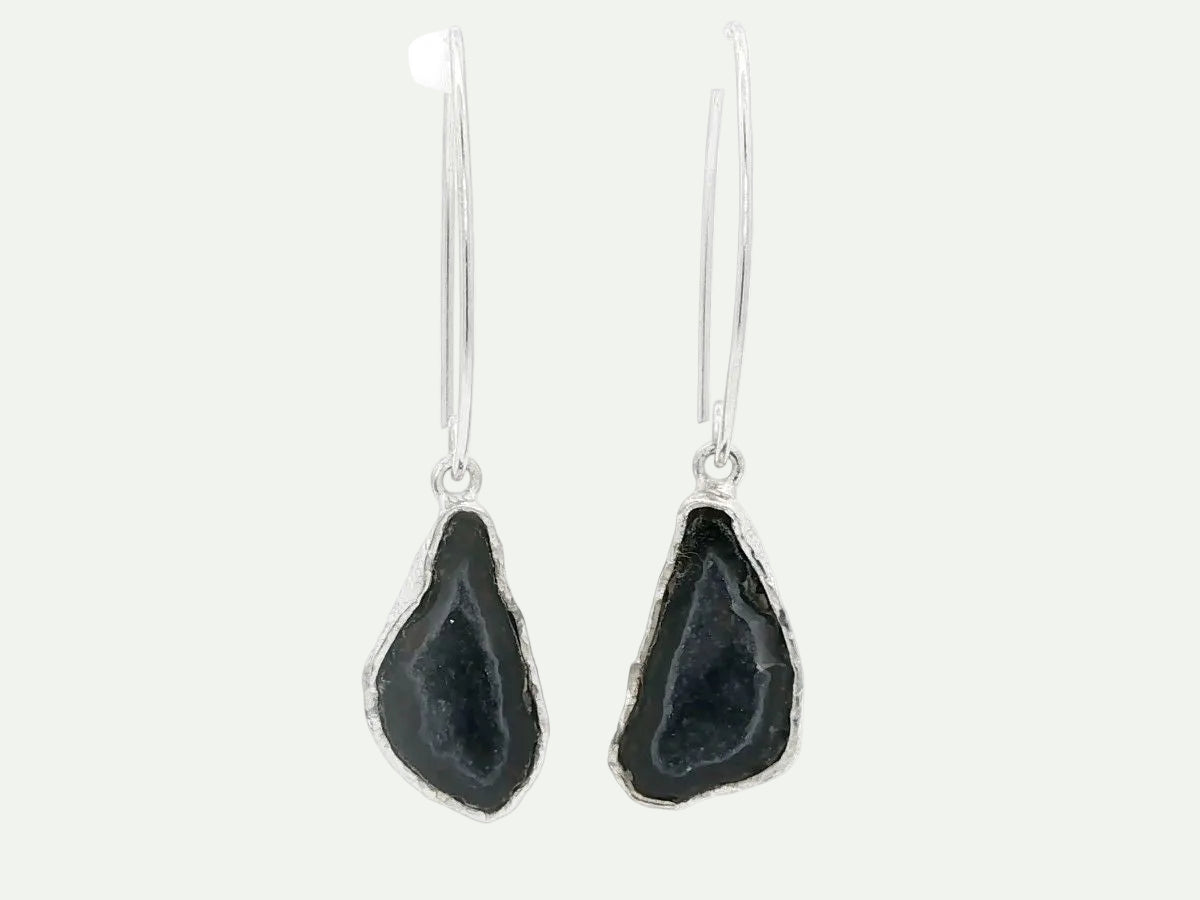 Boundless Form Druzy French Hook Earrings