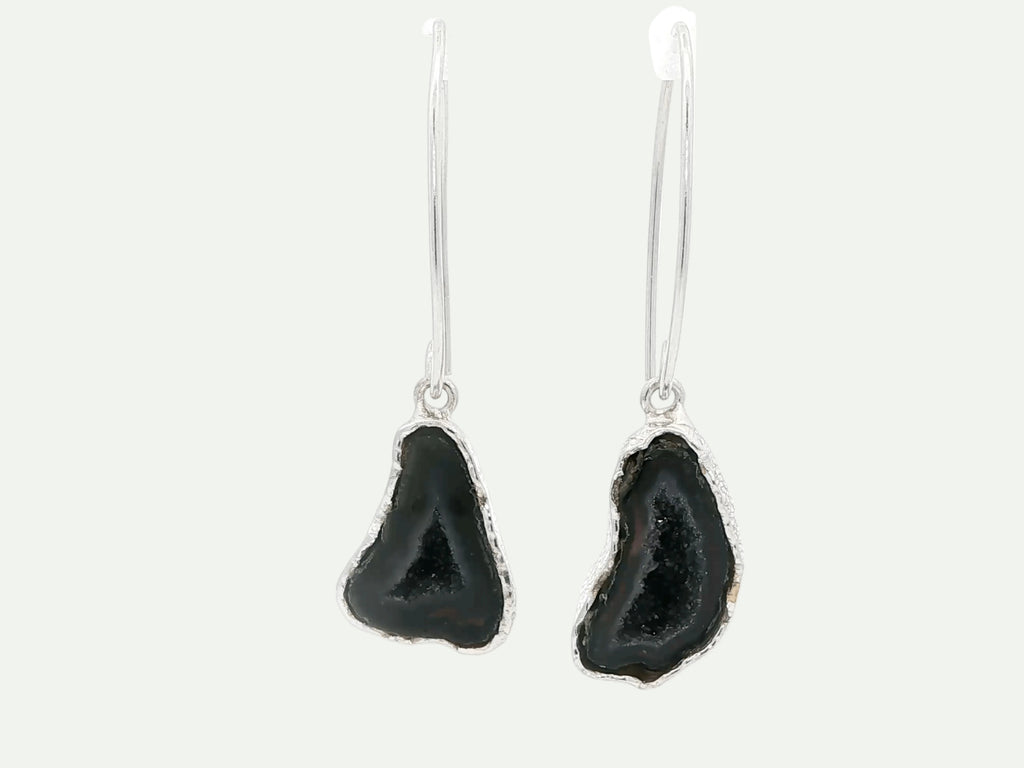 Boundless Form Druzy French Hook Earrings