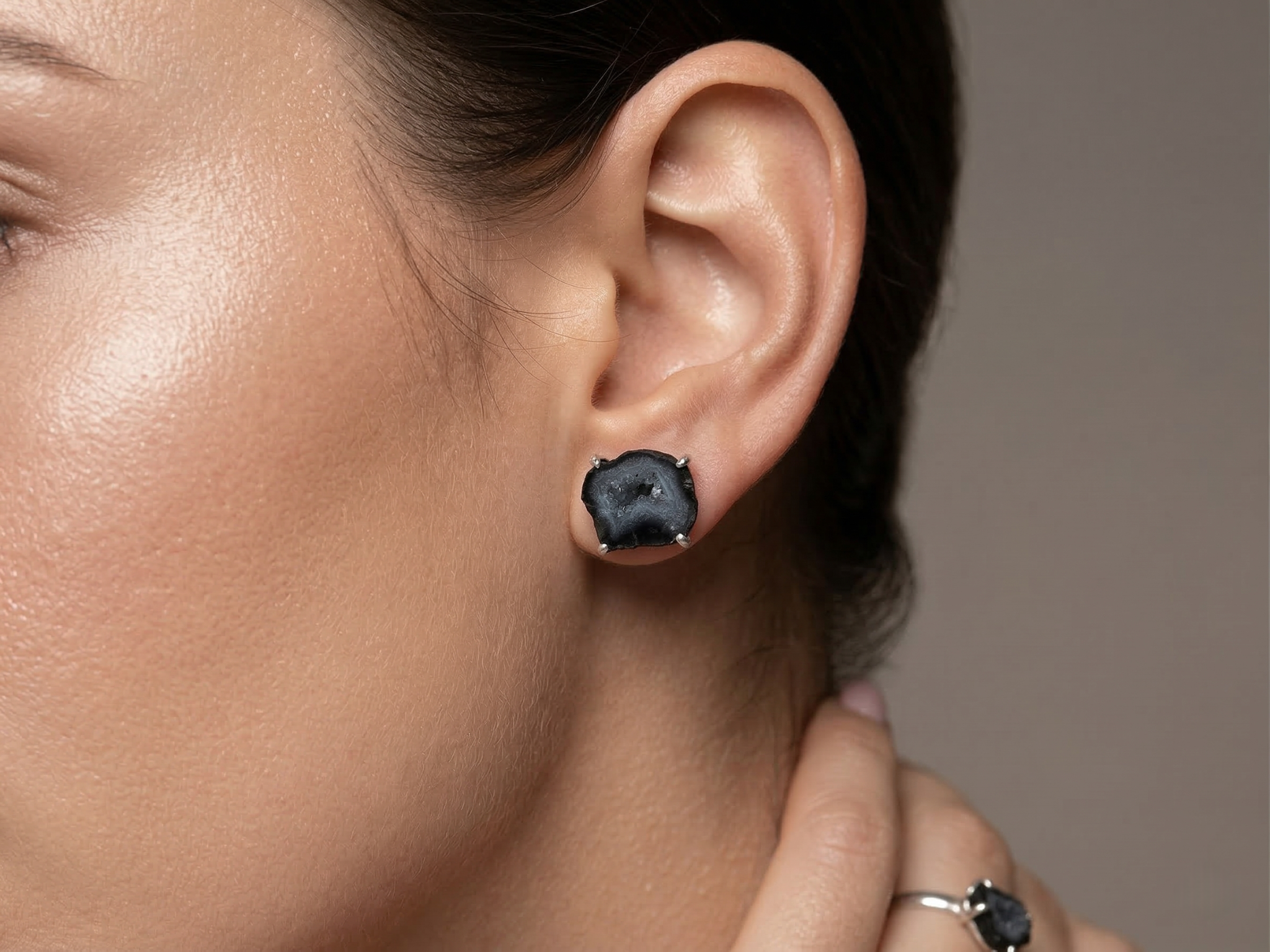 Raw Radiance Druzy Studs