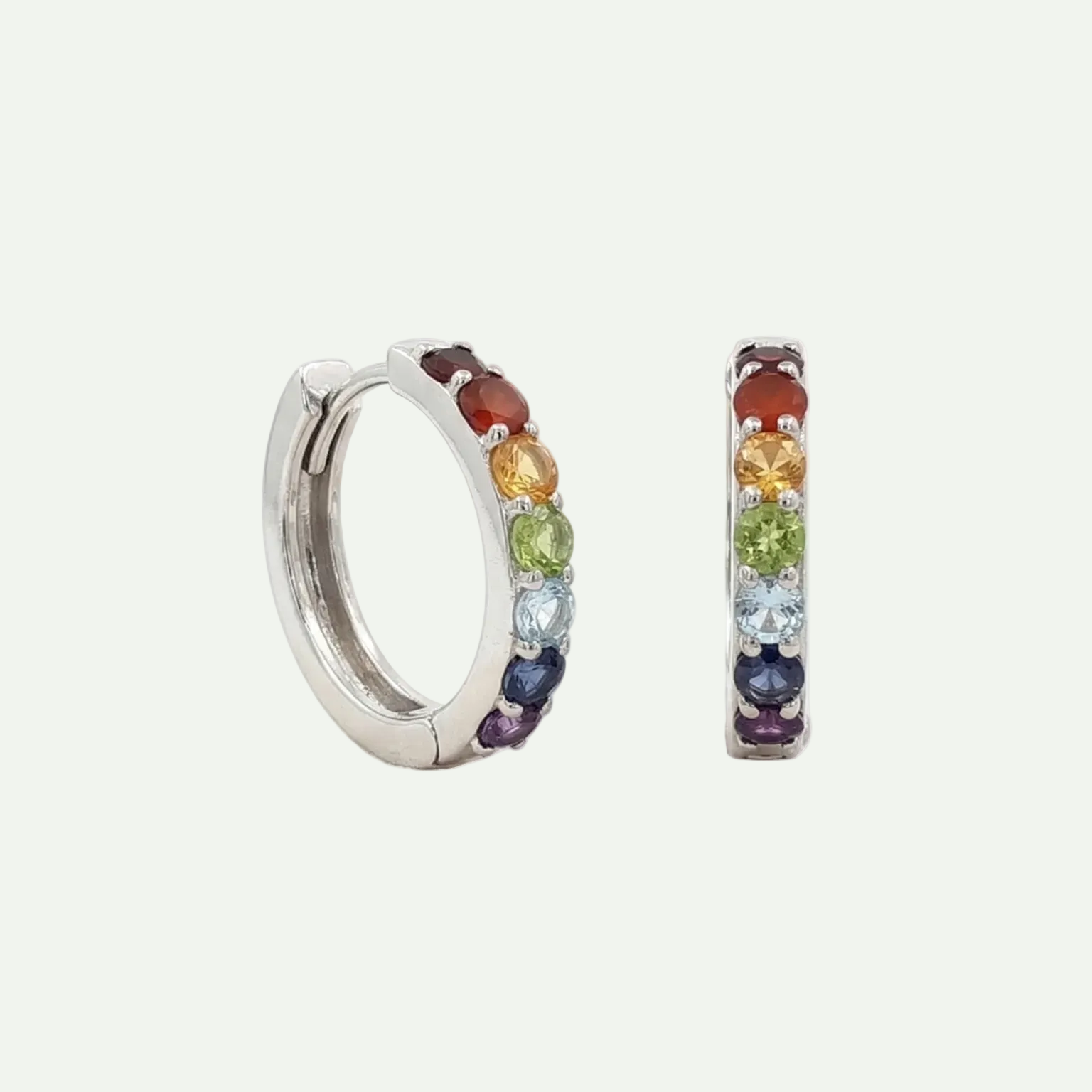 Regal African Amethyst Hoops Earrings