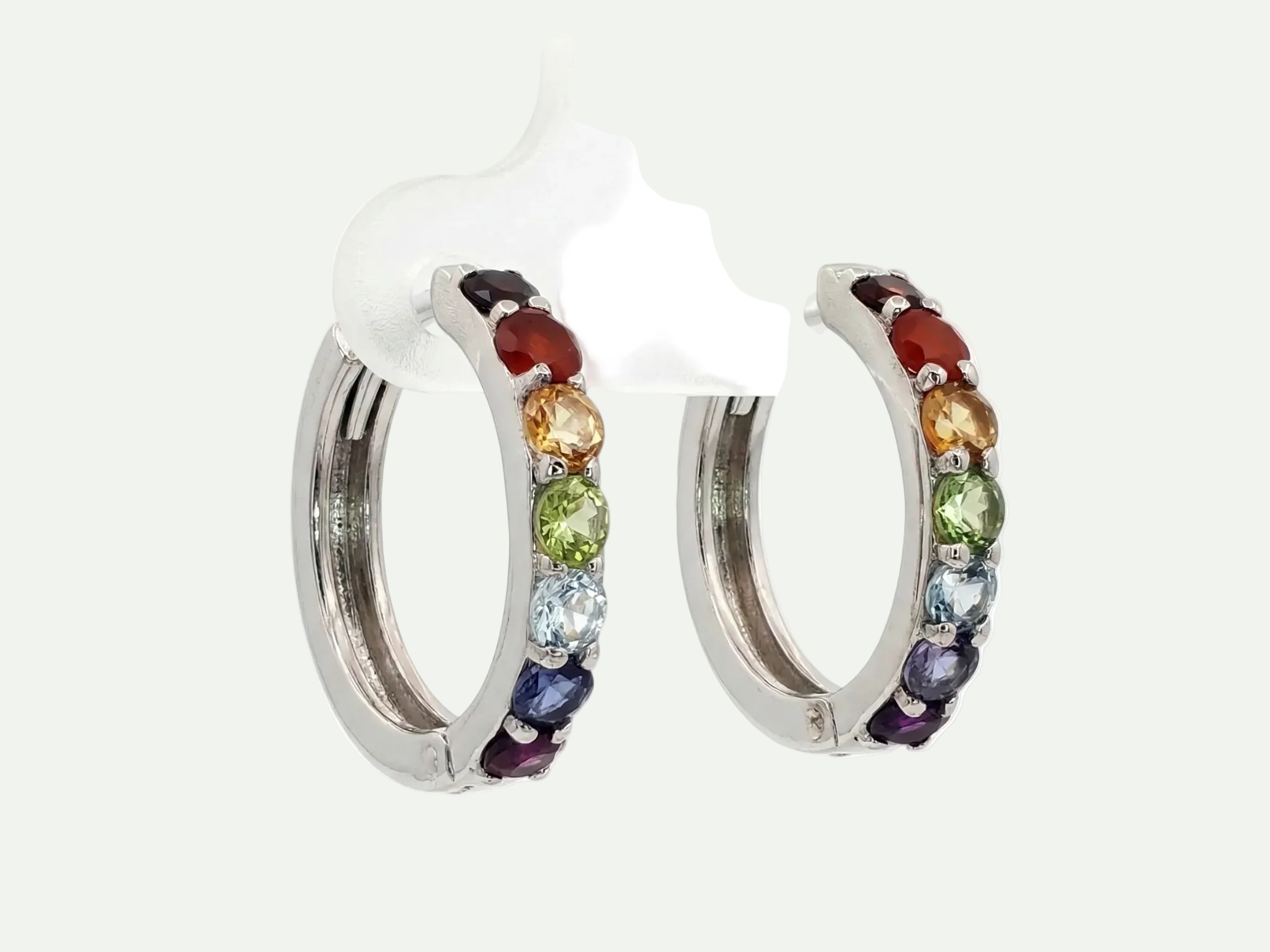 Regal African Amethyst Hoops Earrings