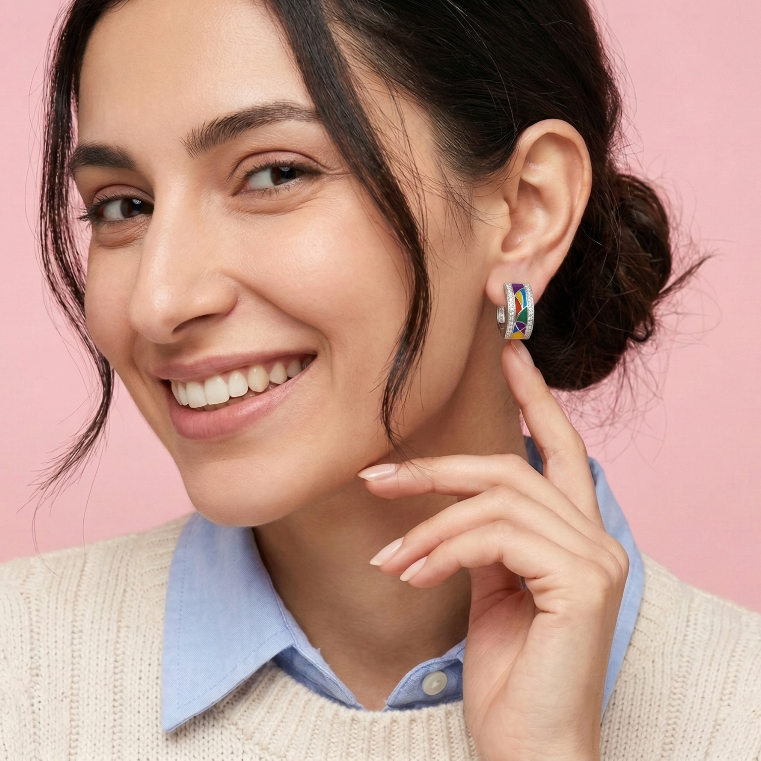 Luminous White Topaz Earrings
