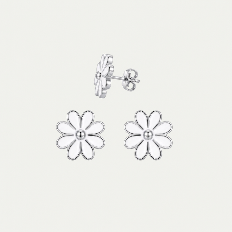 Classic Rhodium Earrings