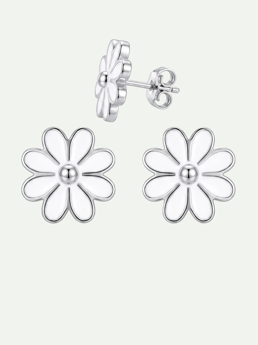 Classic Rhodium Earrings