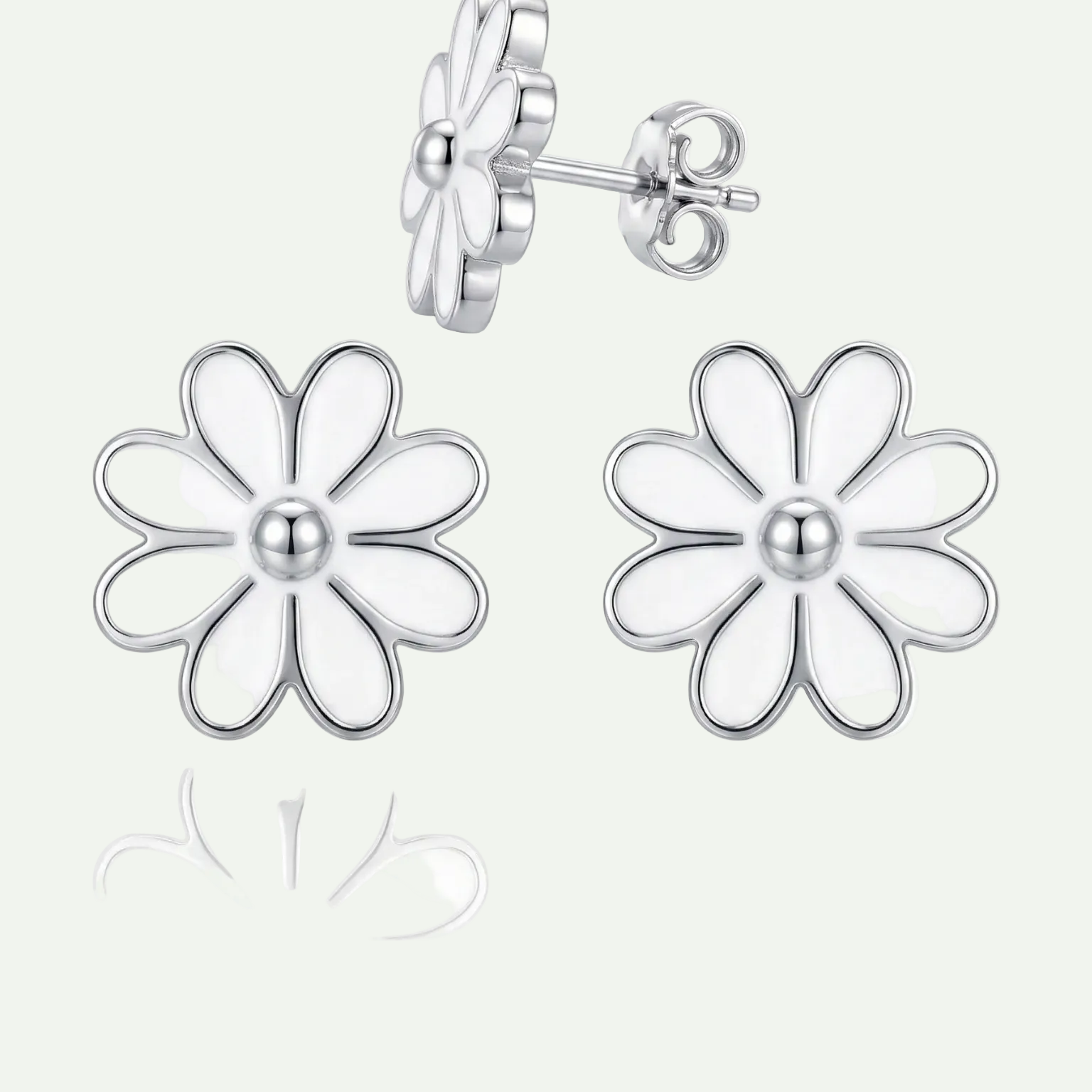 Classic Rhodium Earrings