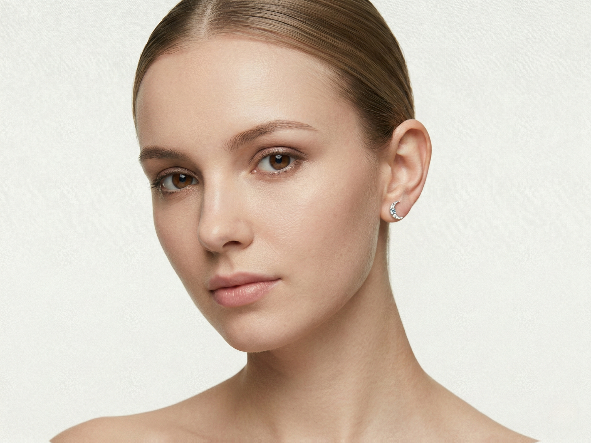 Serene Aqua Marine Stud Earrings