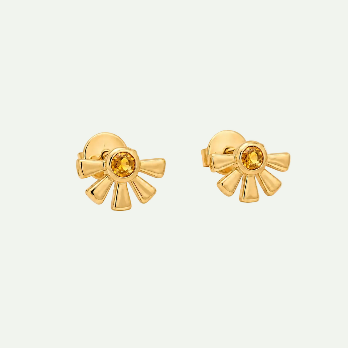 Golden Madira Citrine Studs