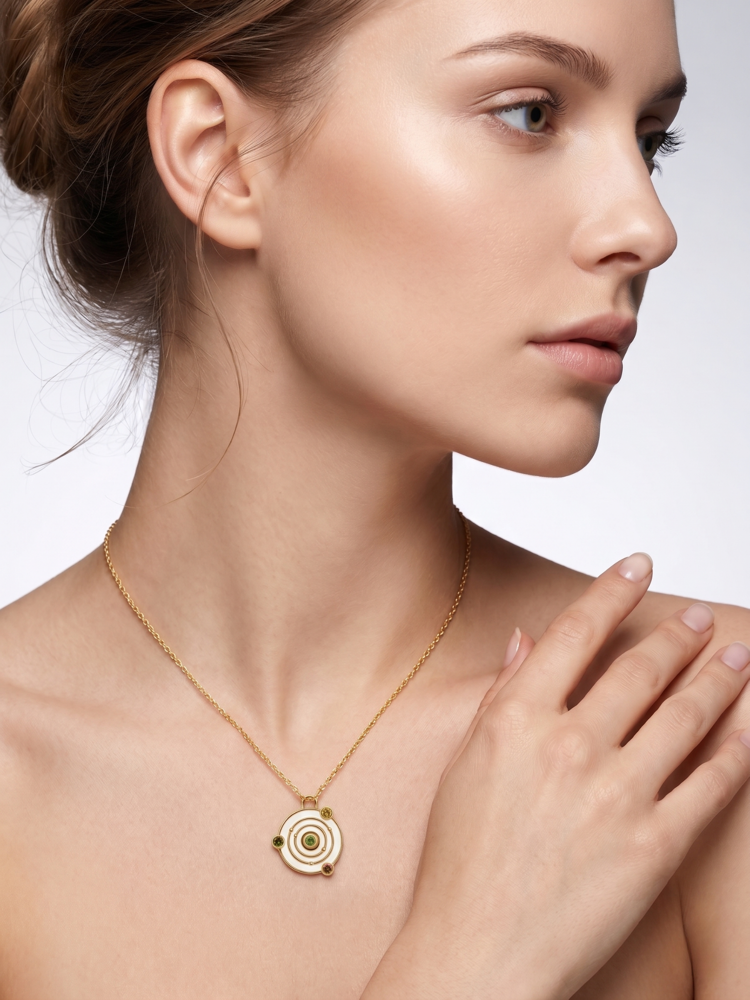 Beautiful Multi Tourmaline Pendant Necklace