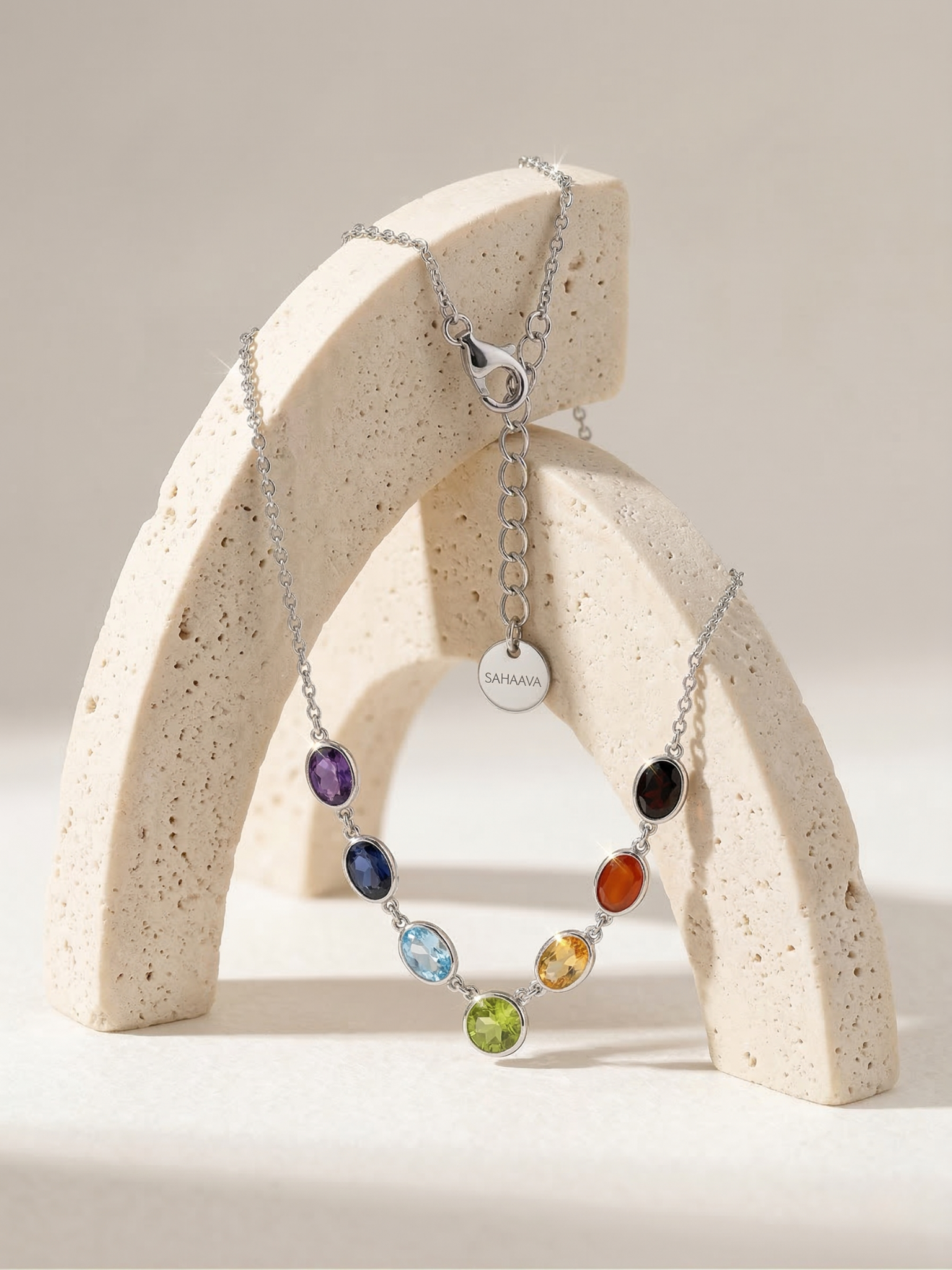 Elegant Multi Stone Pendant