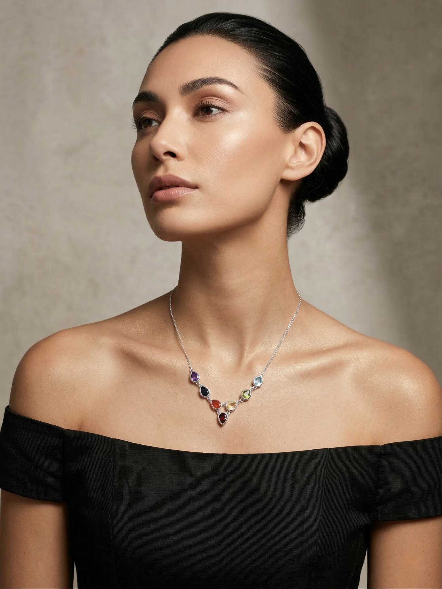 Royal Multi Stone Pendant