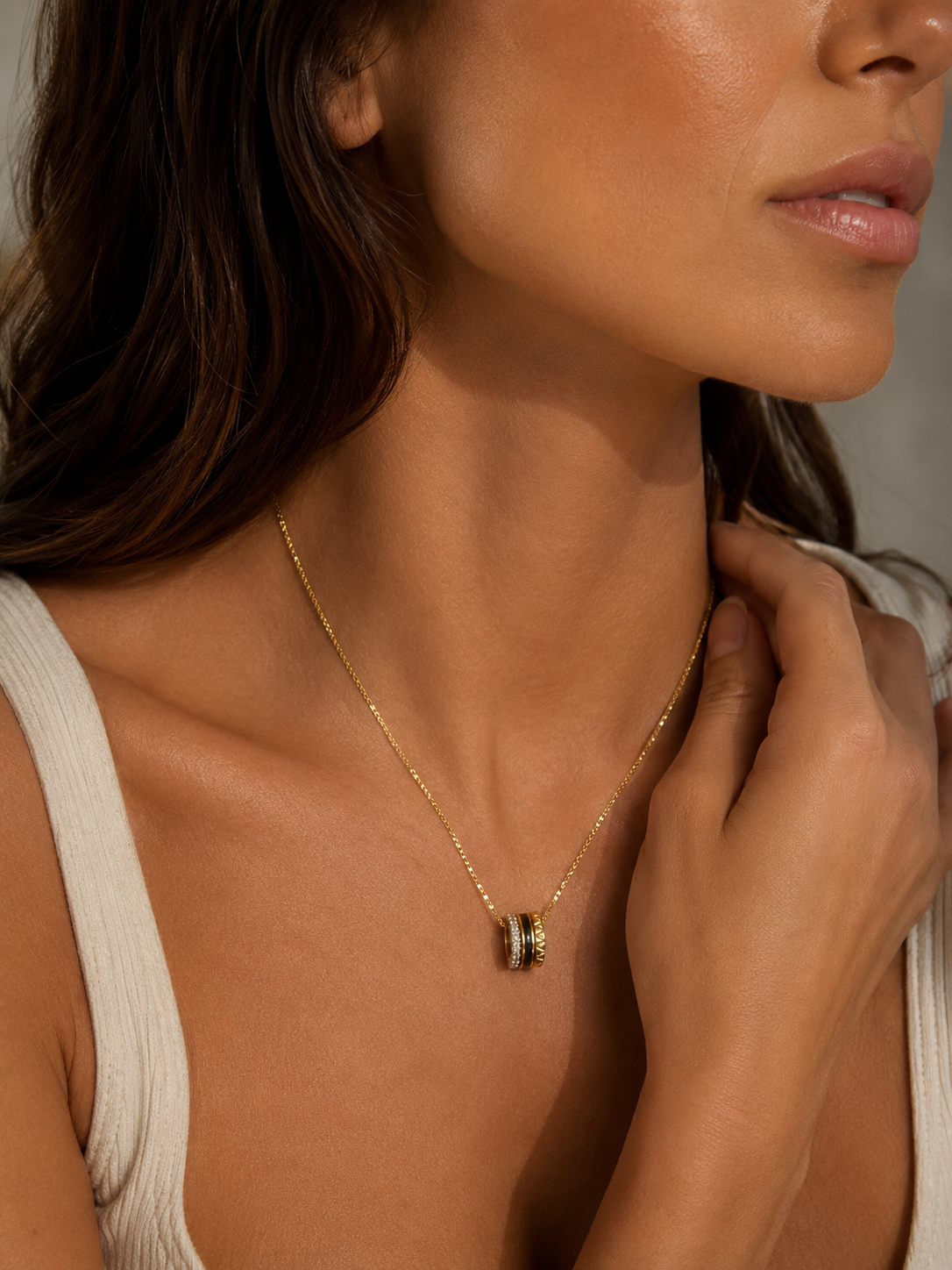 Brilliant White Topaz Pendant Necklace