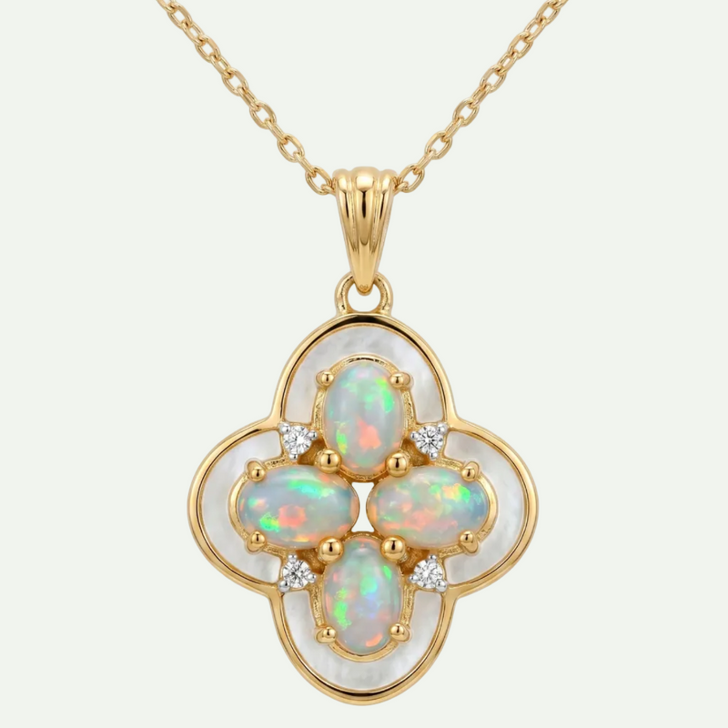 Enchanting Ethiopian Opal Pendant Necklace