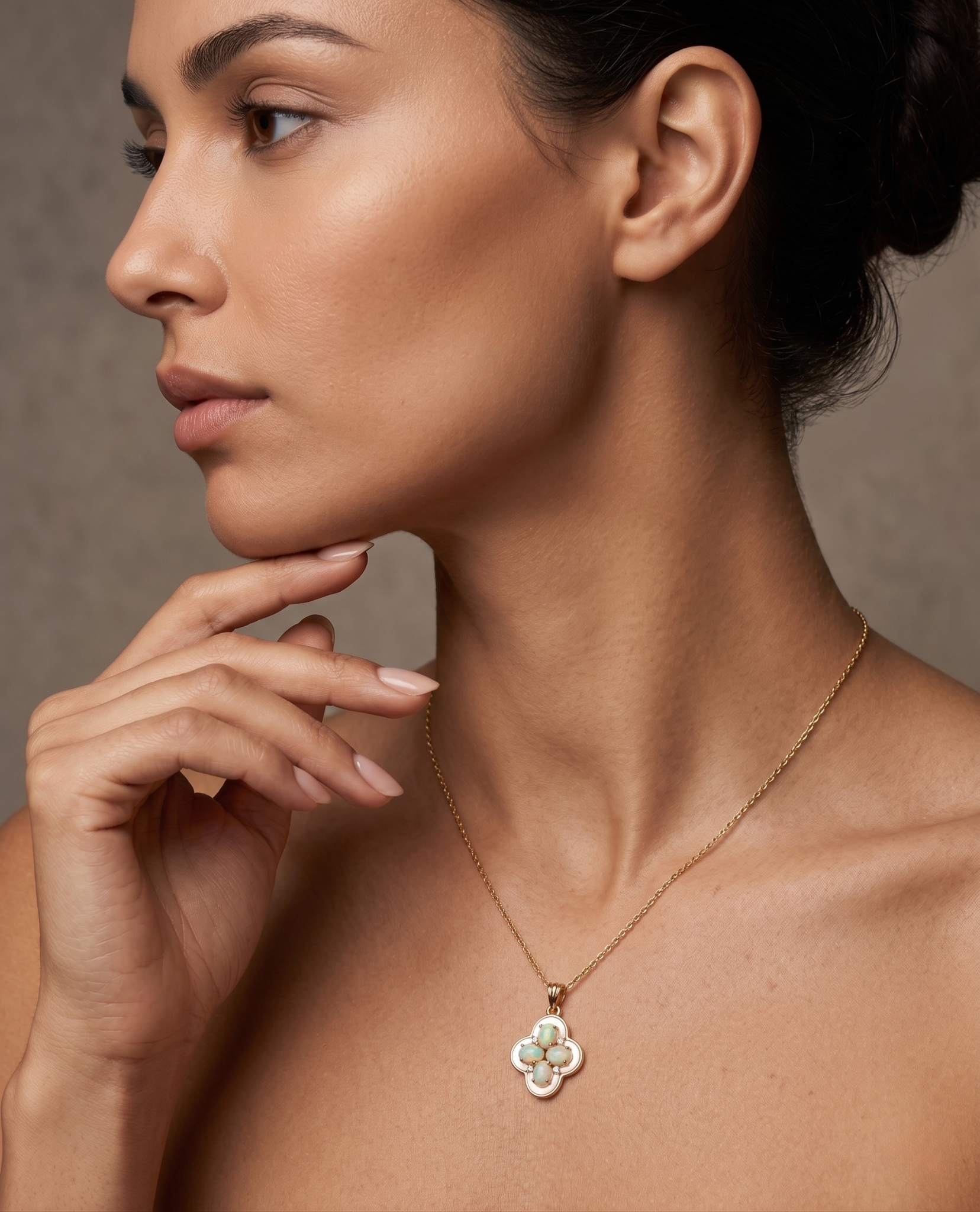 Enchanting Ethiopian Opal Pendant Necklace