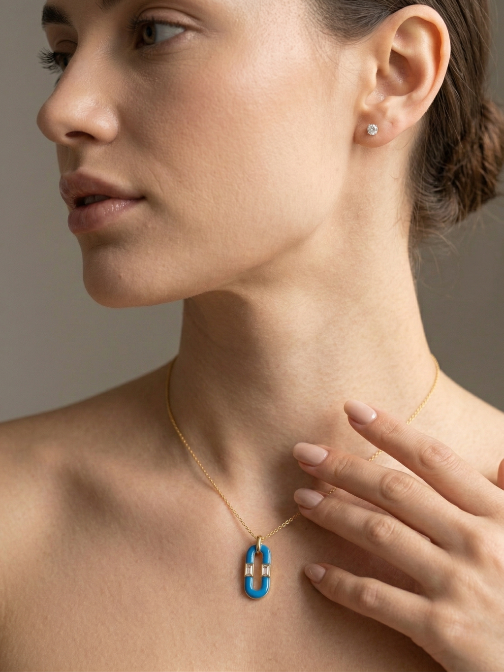 Brilliant White Topaz Pendant