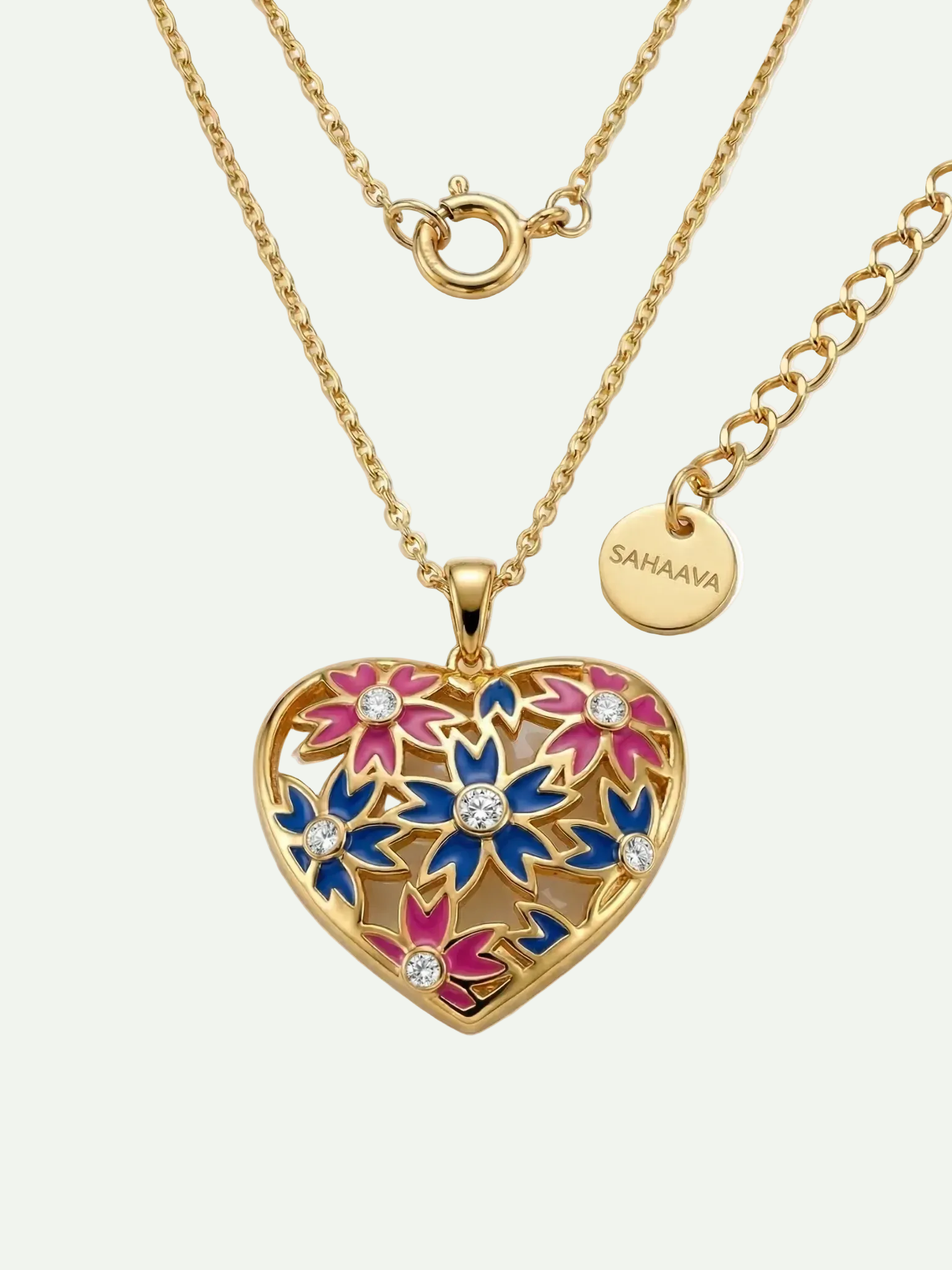 Brilliant White Topaz Heart Pendant